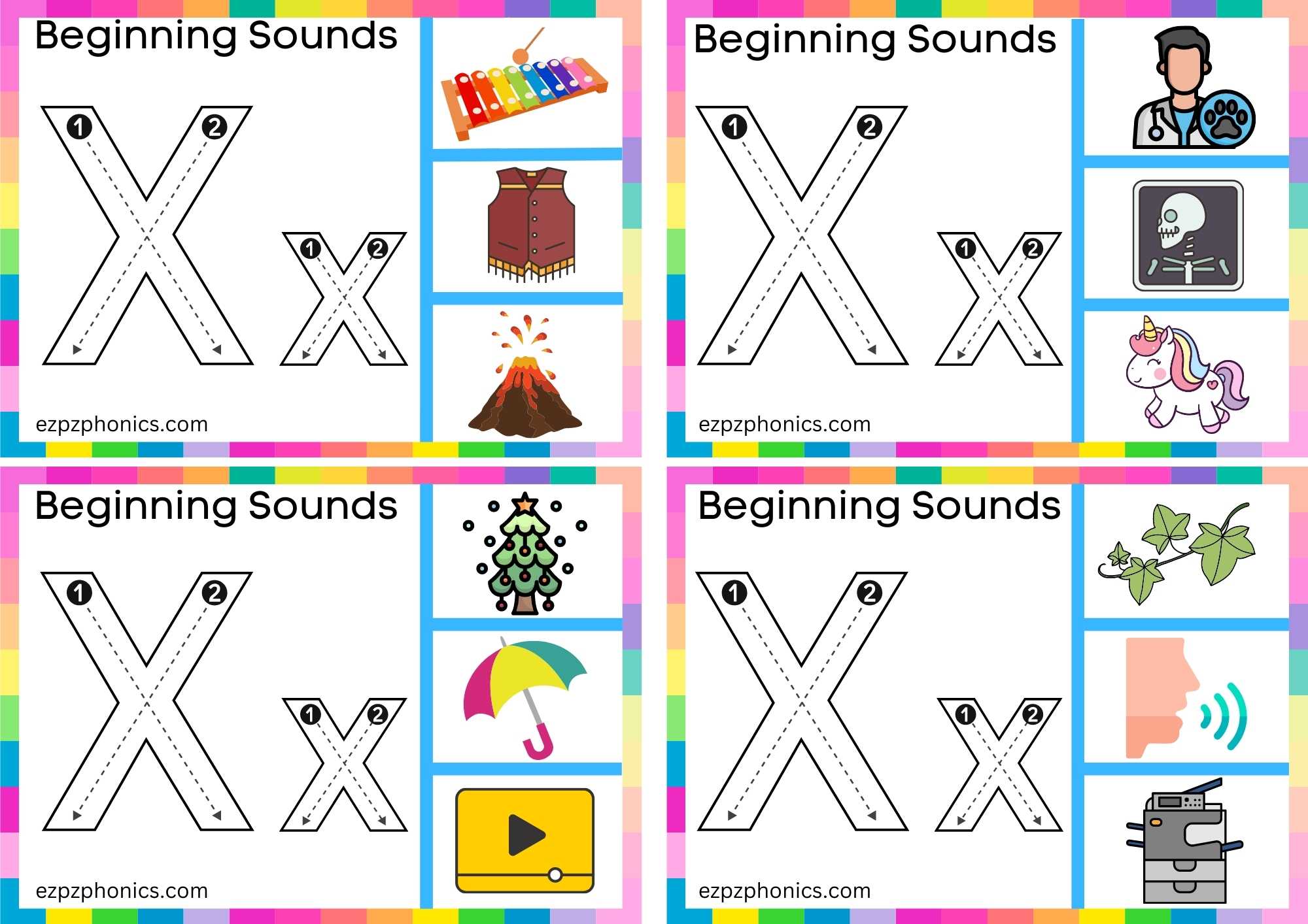 1 X Beginning Sound Clip Cards
